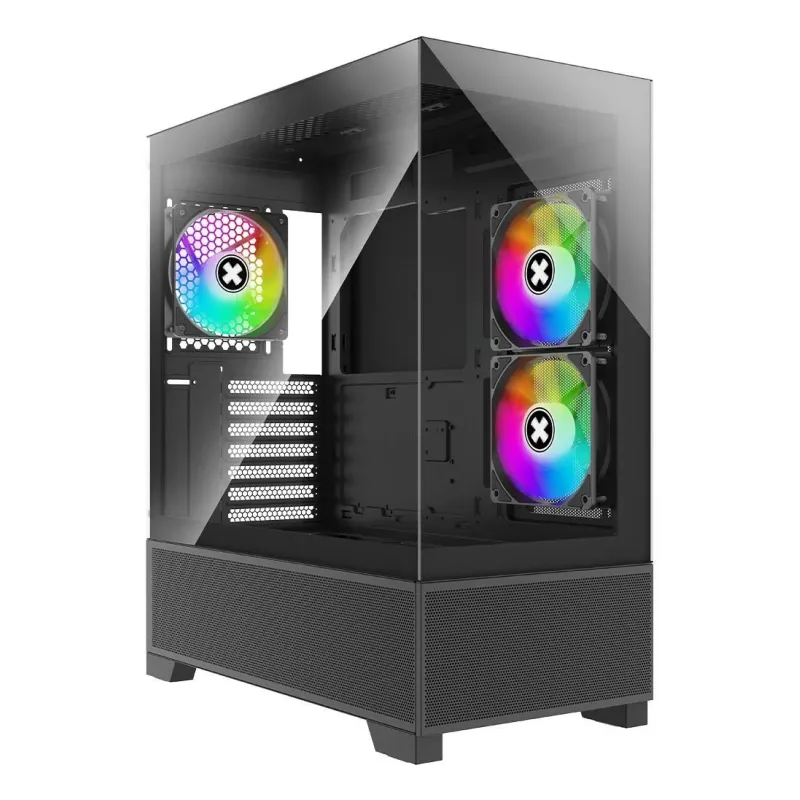 Case-XILENCE-XG172-MidiTower-Case product features Fan control panel-Transparent panel-Not included-Colour Black-XG172