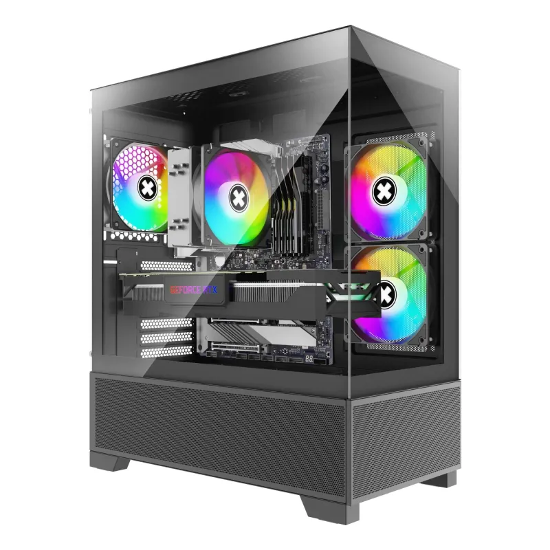 Case-XILENCE-XG172-MidiTower-Case product features Fan control panel-Transparent panel-Not included-Colour Black-XG172