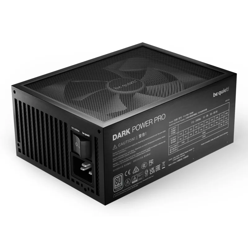 Power Supply-BE QUIET-1600 Watts-Peak Power 1700 Watts-Efficiency 80 PLUS TITANIUM-PFC Active-MTBF 100000 hours-BN332
