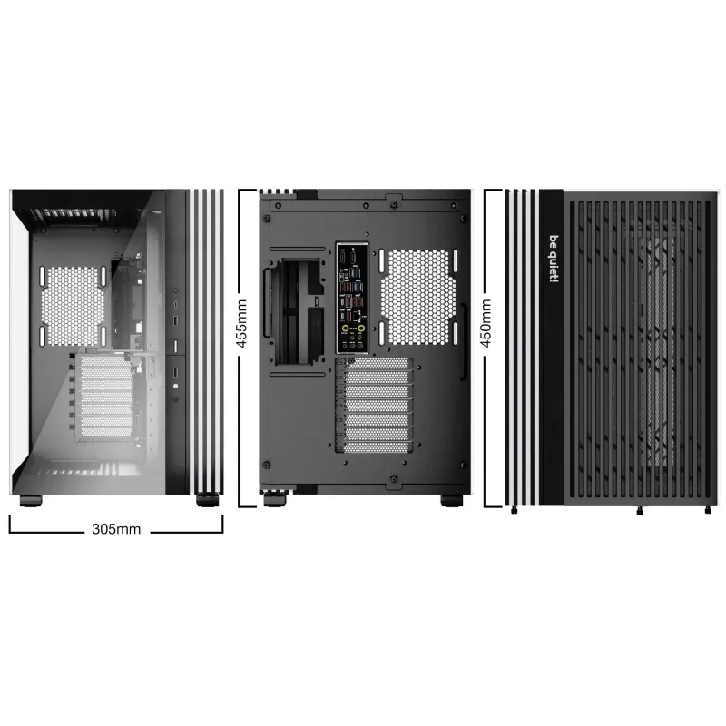Case-BE QUIET-LIGHT BASE 600 DX-Tower-Case product features Transparent panel-ATX-MicroATX-MiniITX-Colour Black-BGW65