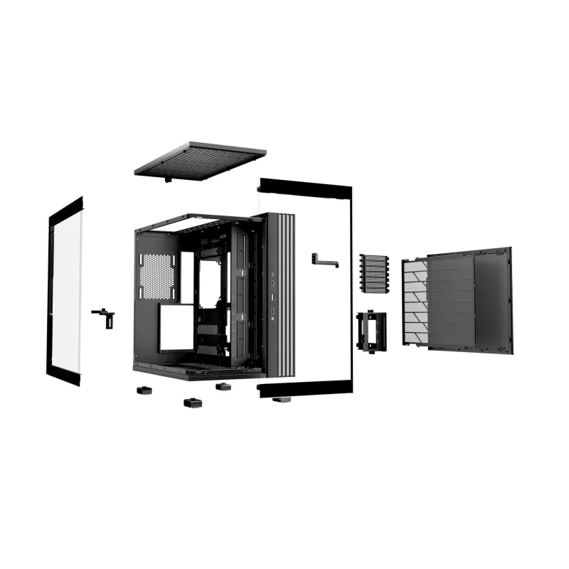 Case-BE QUIET-LIGHT BASE 600 DX-Tower-Case product features Transparent panel-ATX-MicroATX-MiniITX-Colour Black-BGW65