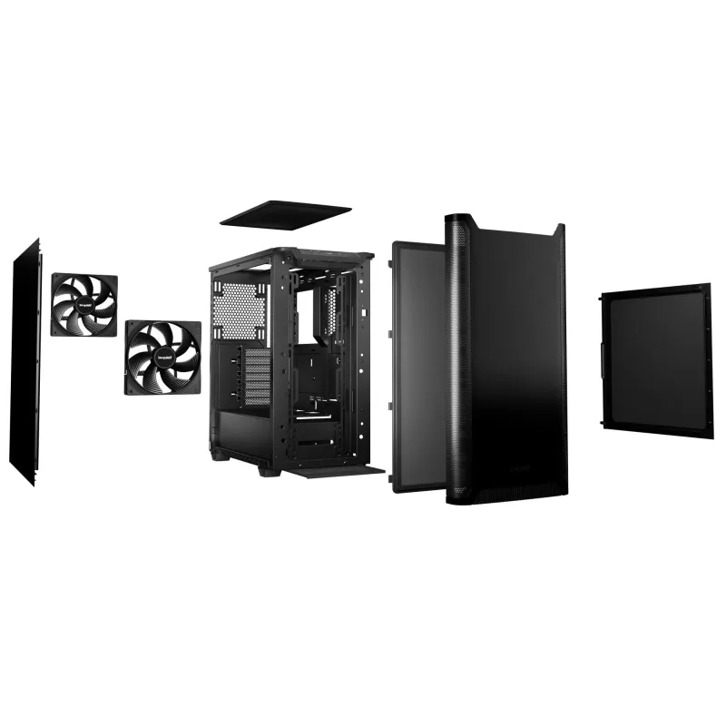 Case-BE QUIET-PURE BASE 501-MidiTower-ATX-MicroATX-MiniITX-Colour Black-BG073