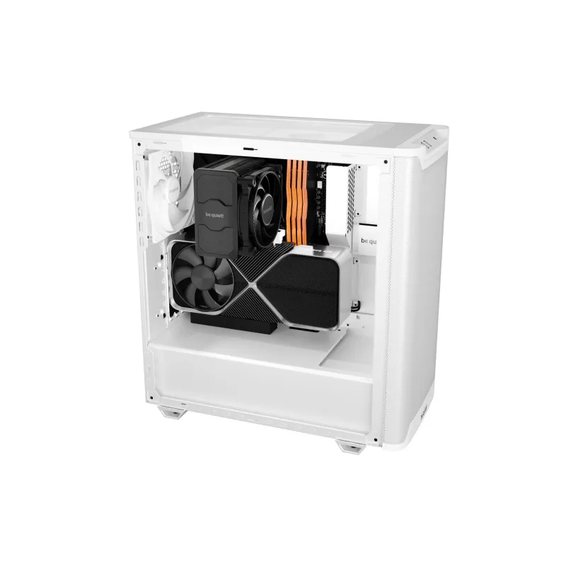 Case-BE QUIET-BGW75-MidiTower-Case product features Transparent panel-Not included-ATX-MicroATX-MiniITX-Colour White-BGW75