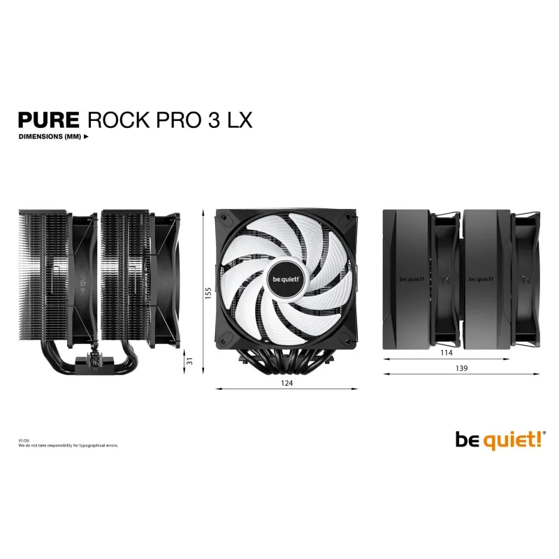 Cpu cooler s_multi-pure rock pr3lx bk043 be quiet