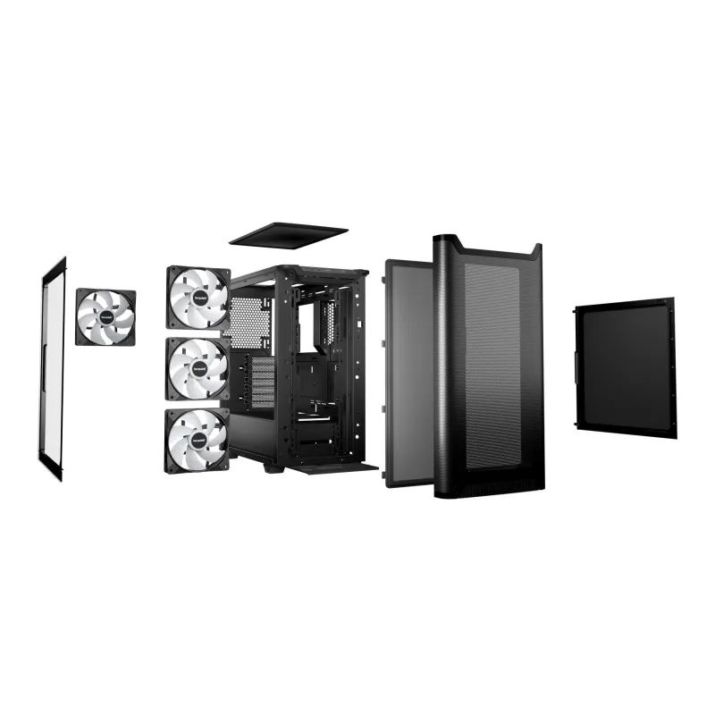 Case-BE QUIET-PURE BASE 501 LX-MidiTower-Case product features Transparent panel-Not included-ATX-MicroATX-MiniITX-Colour
