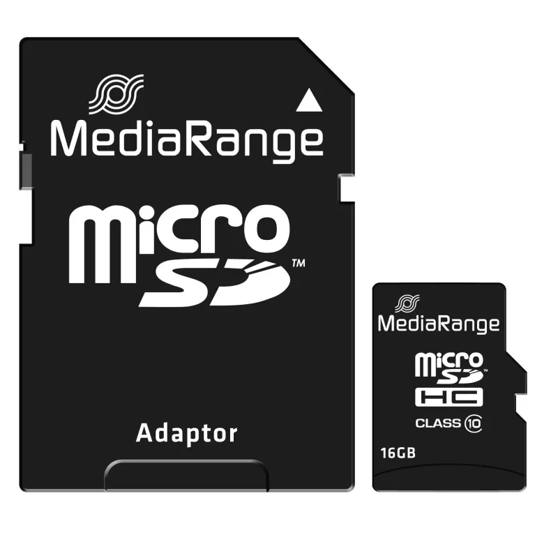 Memory micro sdhc 16gb c10-w-adapter mr958 mediarange