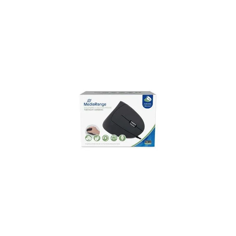 Mouse usb optical 6-button-right black mros230 mediarange