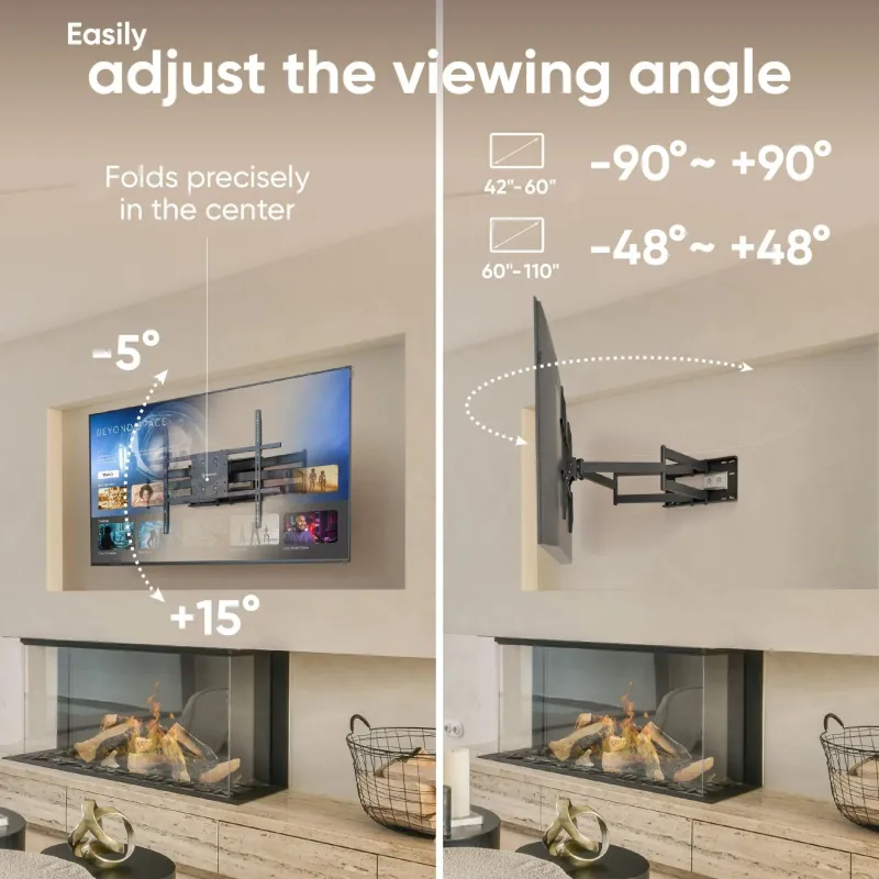 Tv set acc wall mount-42-110-black m8l-b onkron