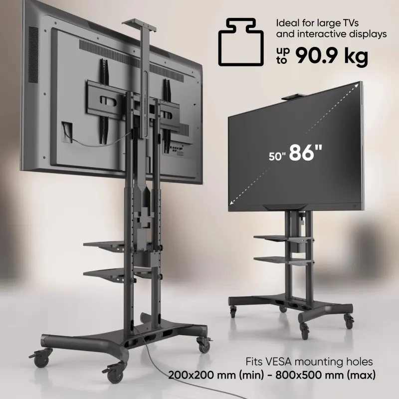 Tv set acc motor. mobile stand-50-86 black ts1881e-b onkron