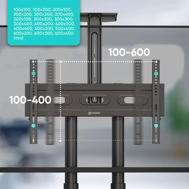 Tv set acc mobile stand-40-70-black ts1551-b onkron