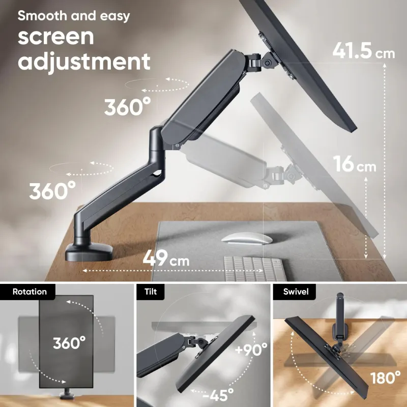 Monitor acc desk mount-13-32 black g50-b onkron