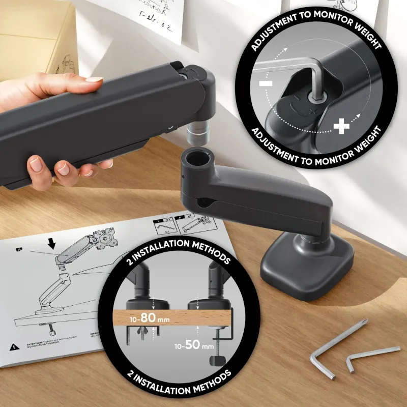 Monitor acc desk mount-13-32 black g50-b onkron