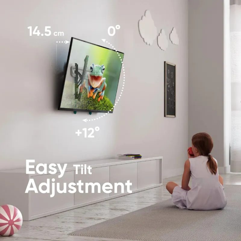 Tv set acc wall mount -32-70-black-white tm5-bw onkron