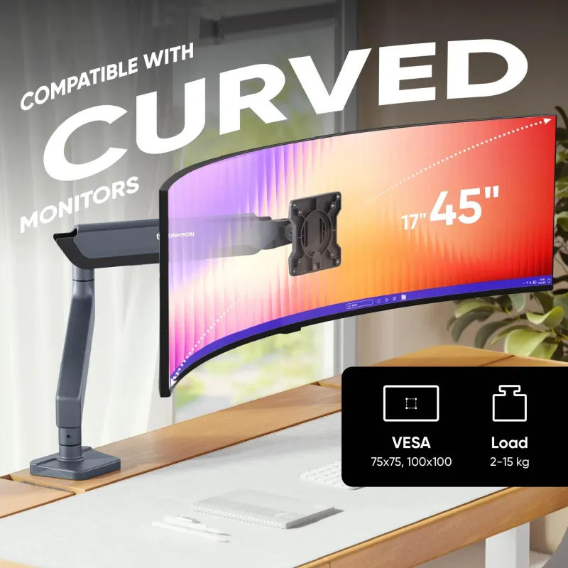 Monitor acc desk mount-17-45 graphite g95-g onkron