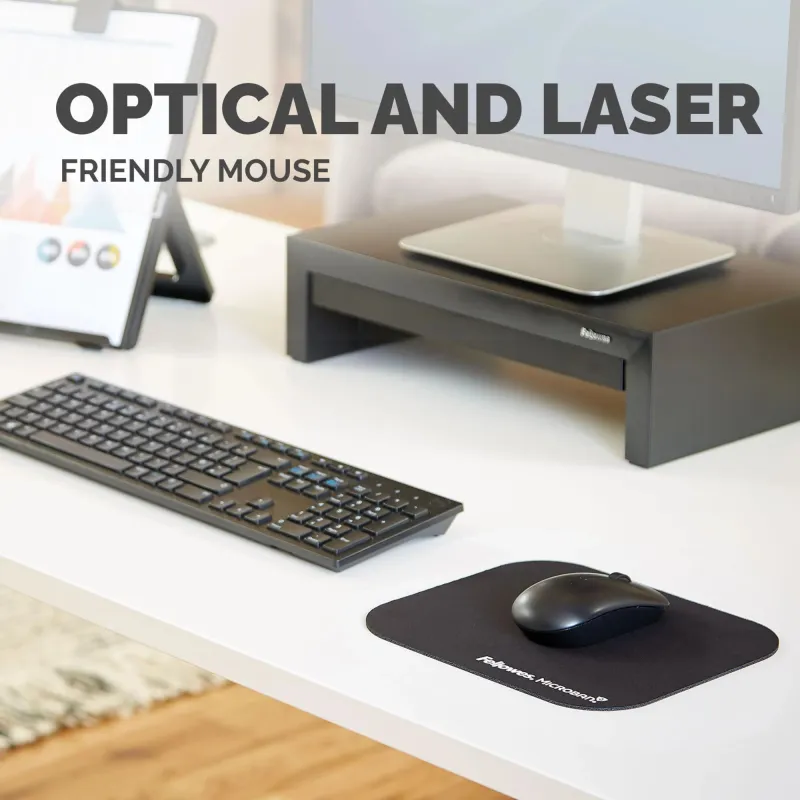 Mouse pad microban-black 5933907 fellowes