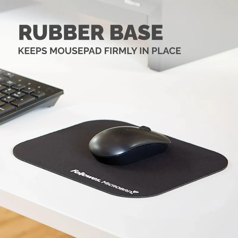 Mouse pad microban-black 5933907 fellowes
