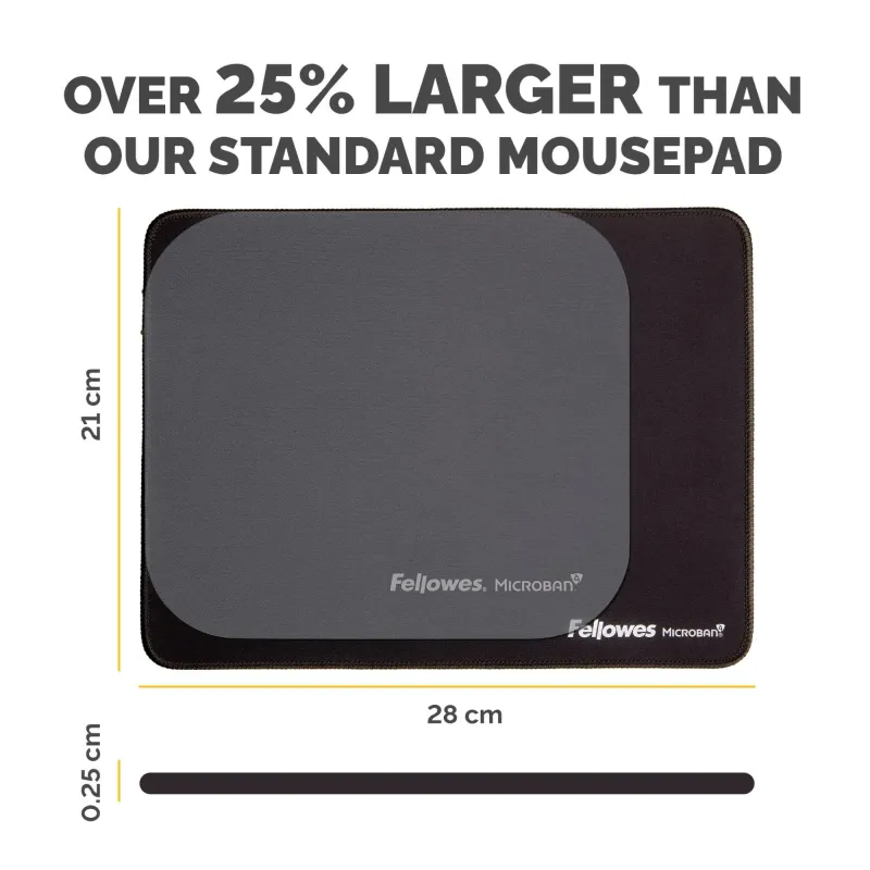 Mouse pad breyta xl-black 100138995 fellowes