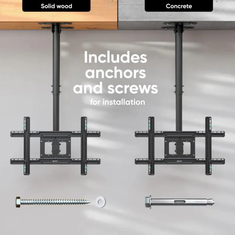 Tv set acc ceiling mount-32-80 black n1l-b onkron
