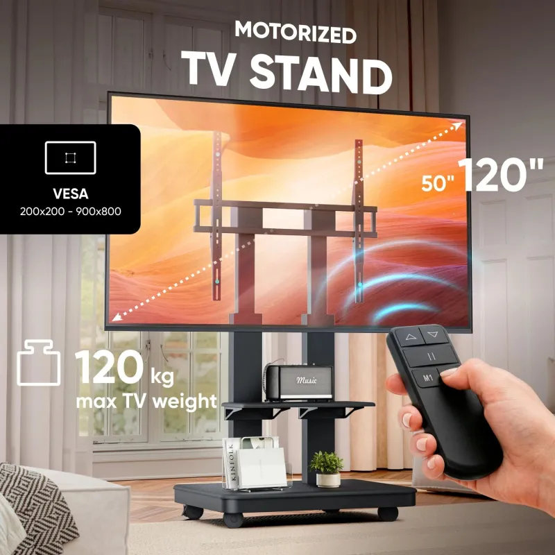 Tv set acc mobile stand-50-120-black ts2811e-b onkron