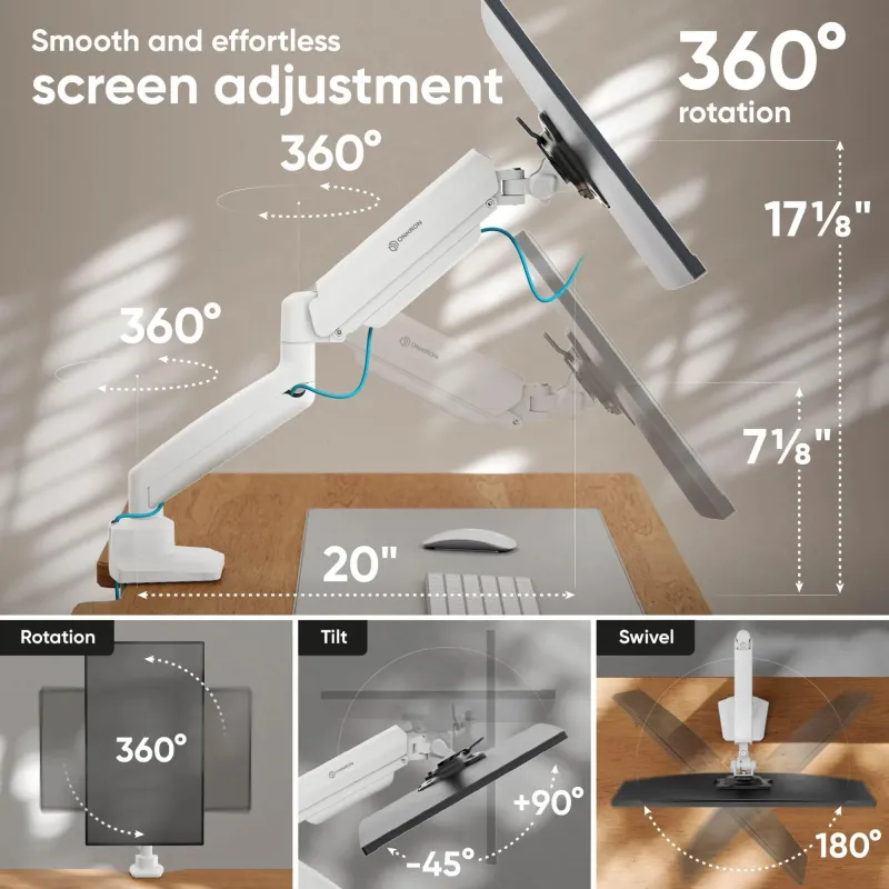 Monitor acc desk mount-13-32 blk-wht g80-bw onkron