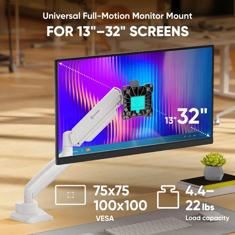 Monitor acc desk mount-13-32 blk-wht g80-bw onkron