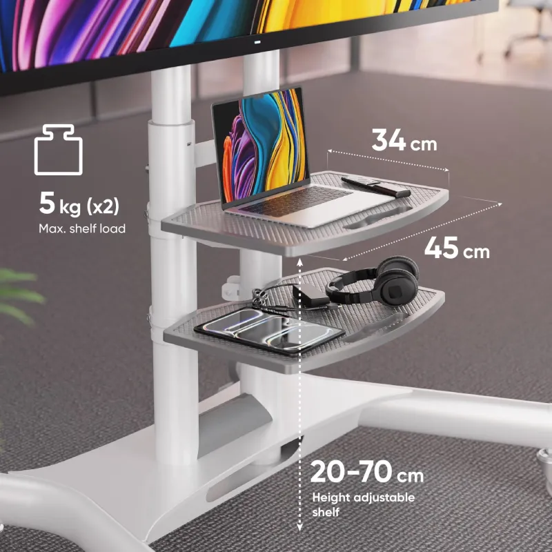 Tv set acc mobile stand-40-70-white ts1552-w onkron