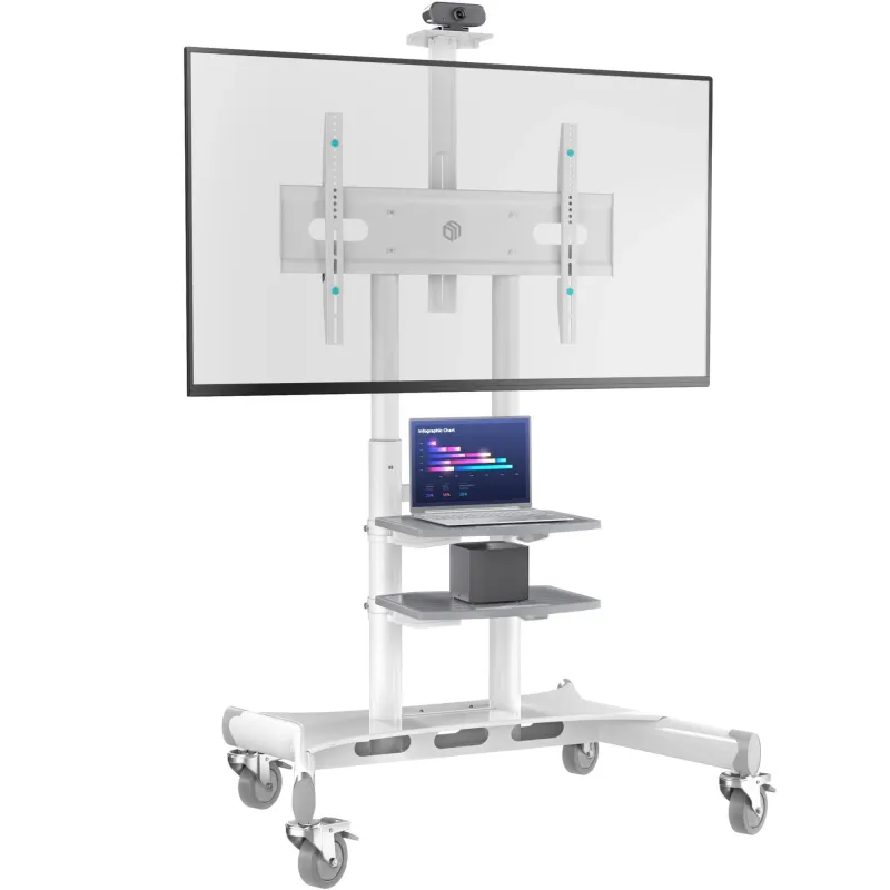 Tv set acc mobile stand-50-86-white ts1881-w onkron