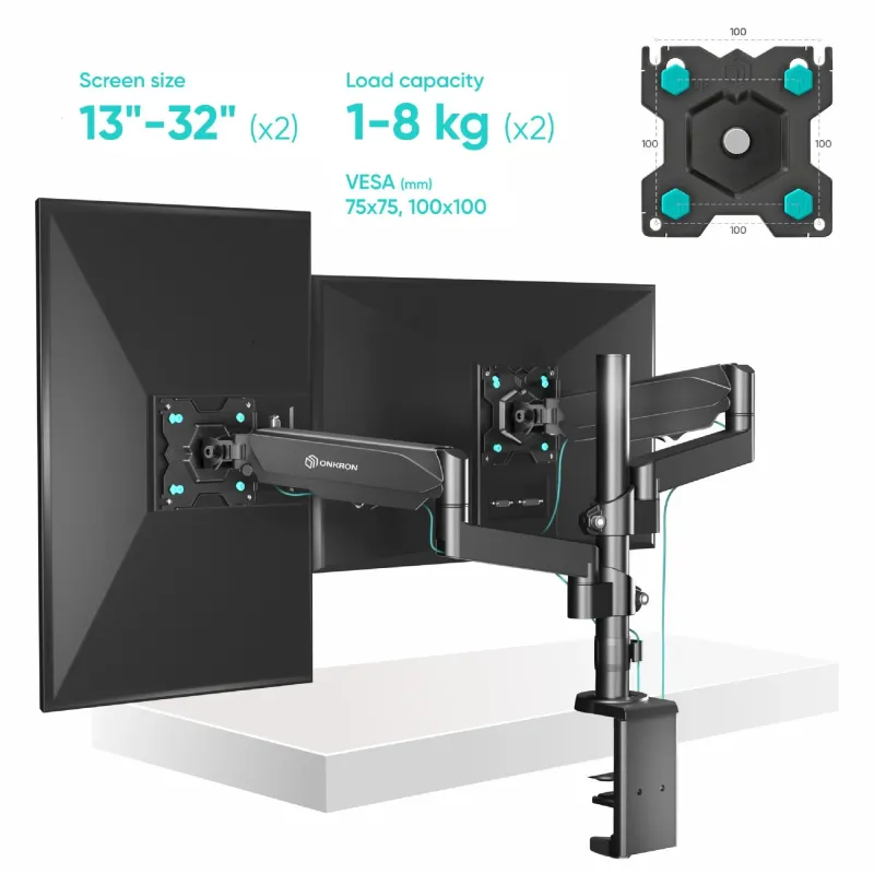 Monitor acc desk mount-13-32 black g140-b onkron