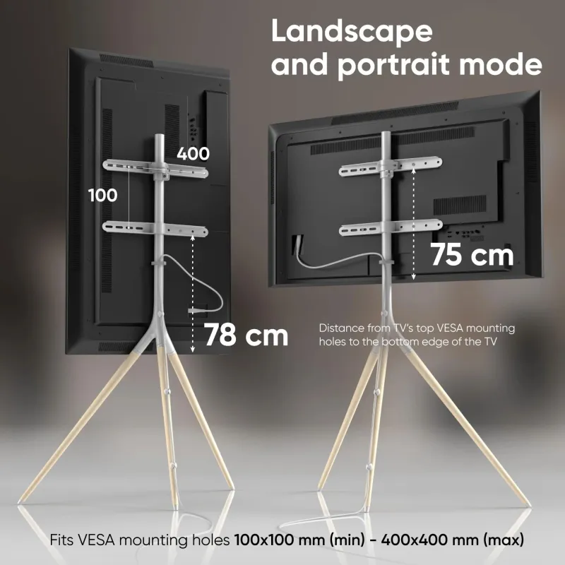 Tv set acc floor stand -32-65-white ts1220-w onkron