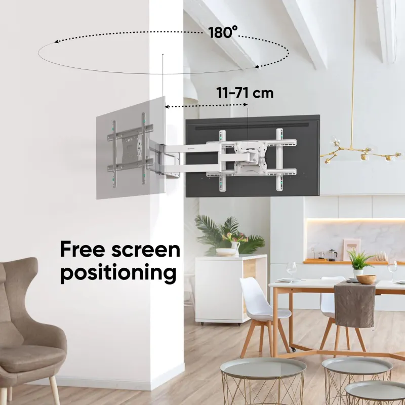 Tv set acc wall mount-40-75-white m7l-w onkron
