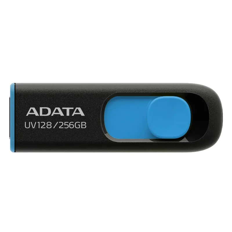 ADATA - USB Flash Drive - UV128 - 256 GB - USB 3.2 Gen1 - Black-Blue