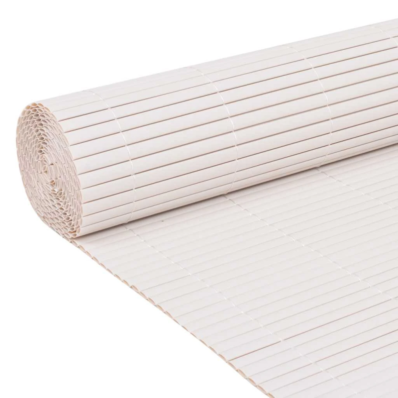 vidaXL dārza žogs, divpusējs, 90x300 cm, balts