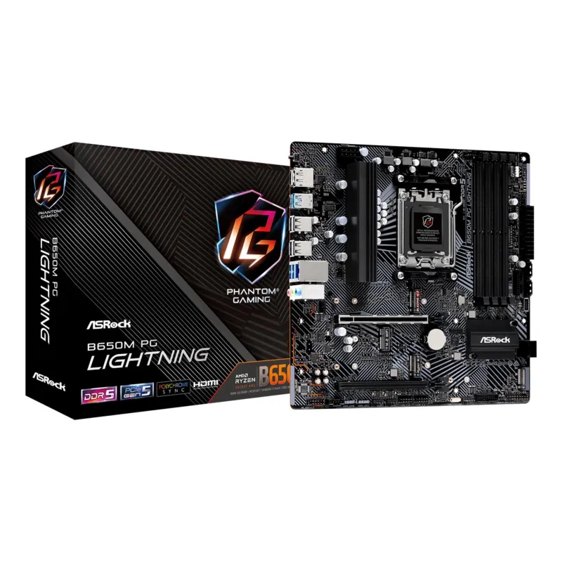 Mainboard-ASROCK-AMD B650-SAM5-Micro-ATX-Memory DDR5-Memory slots 4-1xPCI-Express 3.0 16x-1xPCI-Express 4.0