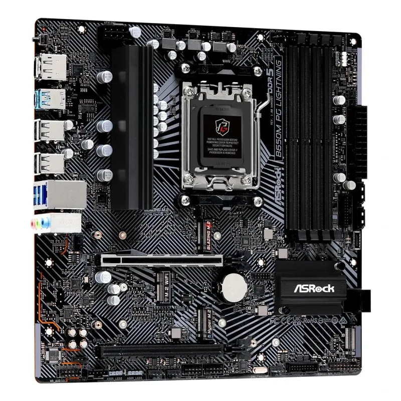 Mainboard-ASROCK-AMD B650-SAM5-Micro-ATX-Memory DDR5-Memory slots 4-1xPCI-Express 3.0 16x-1xPCI-Express 4.0
