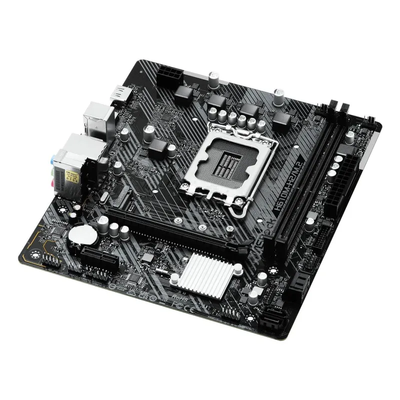 Mainboard-ASROCK-Intel H610-LGA1700-Micro-ATX-Memory DDR4-Memory slots 2-1xPCI-Express 3.0 1x-1xPCI-Express 4.0
