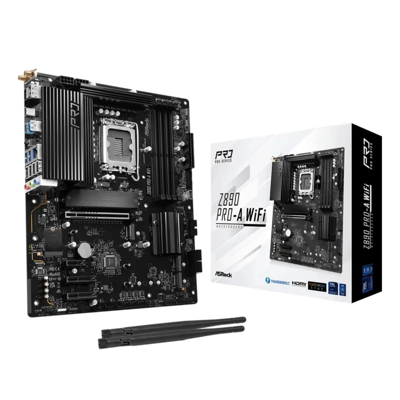 Mainboard-ASROCK-Intel Z890-LGA1851-ATX-Memory DDR5-Memory slots 4-Z890PRO-AWIFI