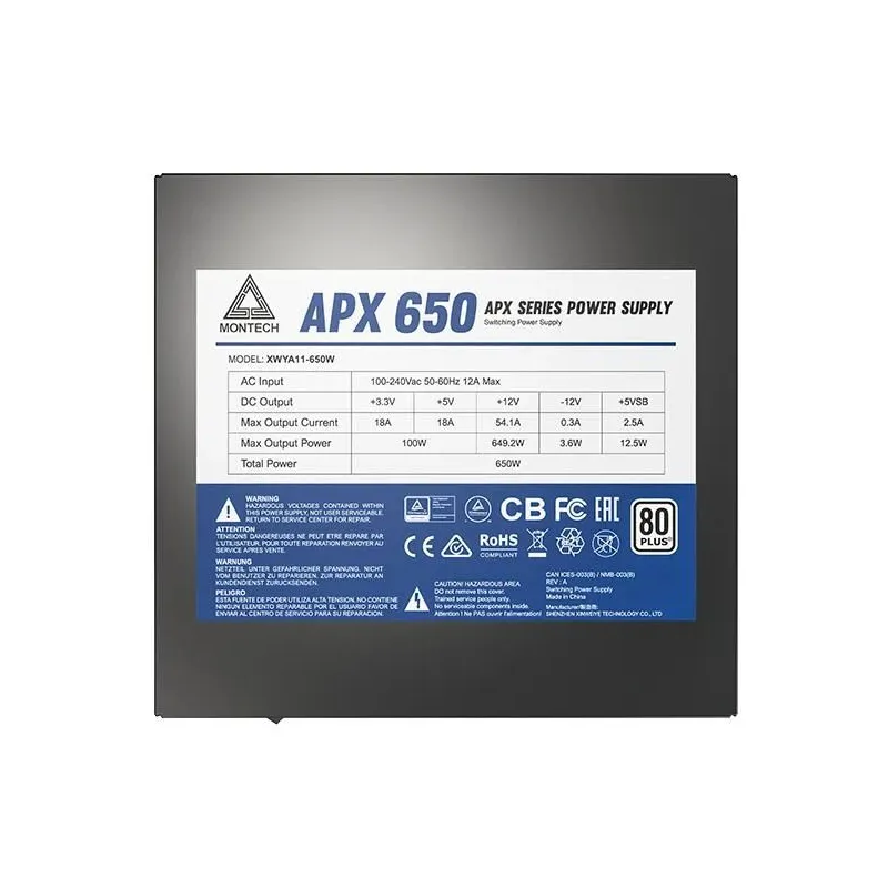 Power Supply-MONTECH-APX 650W-650 W-APX650