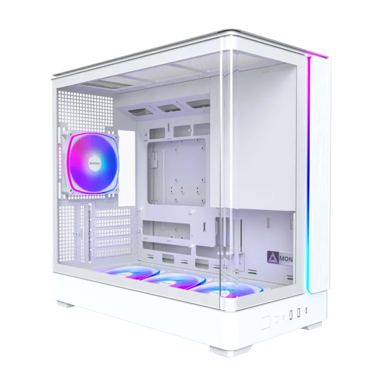 Case-MONTECH-micro ATX-Mini-ITX-White-Midi Tower-PC-KING 15 PRO-KING15PRO,W,