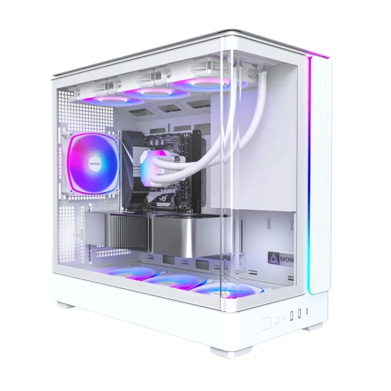 Case-MONTECH-micro ATX-Mini-ITX-White-Midi Tower-PC-KING 15 PRO-KING15PRO,W,