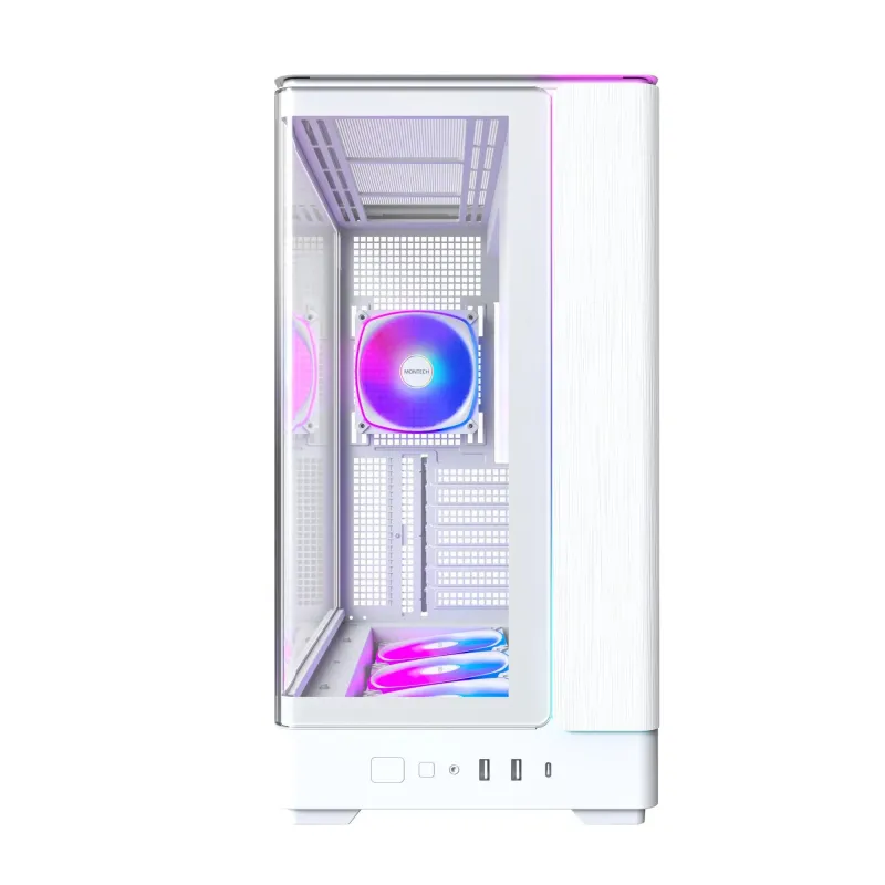 Case-MONTECH-micro ATX-Mini-ITX-White-Midi Tower-PC-KING 45 PRO-KING45PRO,W,