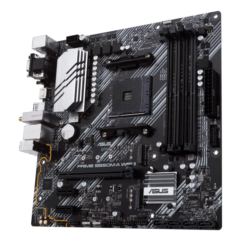 Mainboard-ASUS-AMD B550-SAM4-MicroATX-Memory DDR4-Memory slots 4-2xPCI-Express 3.0 1x-1xPCI-Express 4.0 16x-2xM.2-1x15pin