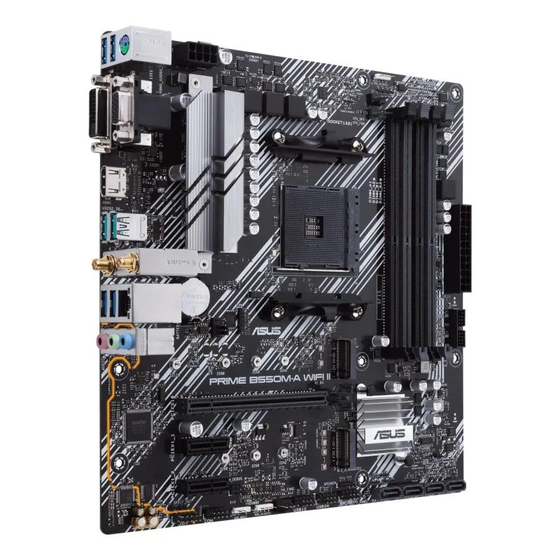 Mainboard-ASUS-AMD B550-SAM4-MicroATX-Memory DDR4-Memory slots 4-2xPCI-Express 3.0 1x-1xPCI-Express 4.0 16x-2xM.2-1x15pin