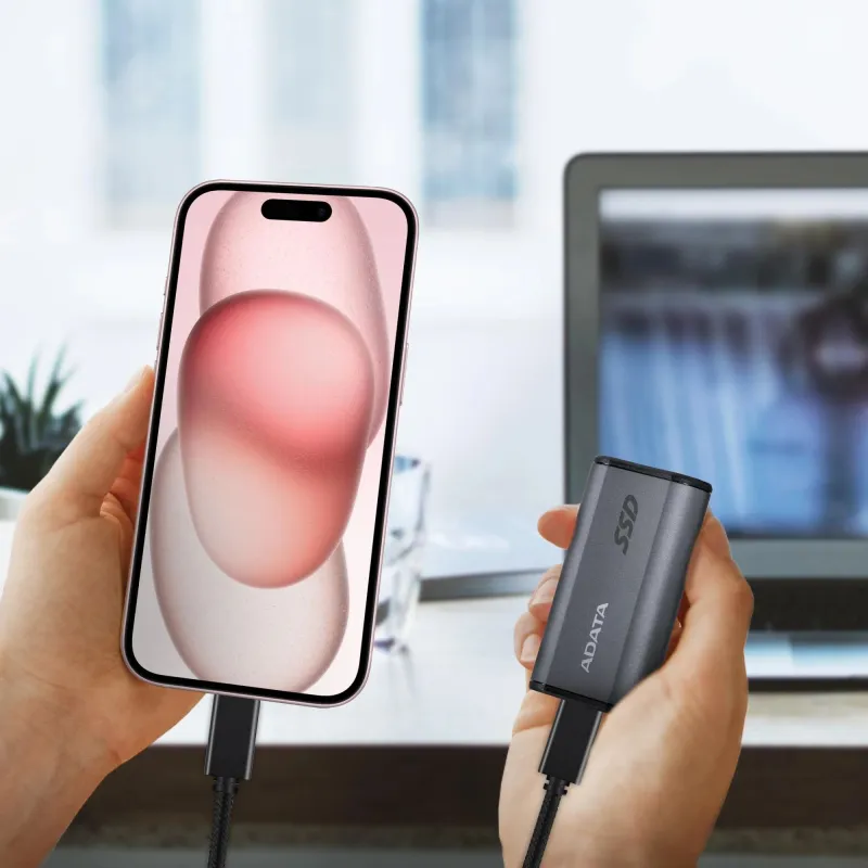 External SSD-ADATA-SE880-4TB-USB-C-Write speed 2000 MBytes-sec-Read speed 2000 MBytes-sec-AELI-SE880-4TCGY