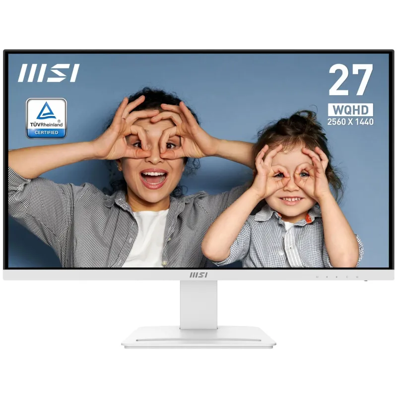 LCD Monitor-MSI-PRO MP273QW E2-27-Business-Matte-2560x1440-16:9-100Hz-1 ms-Speakers-Colour White-PROMP273QWE2