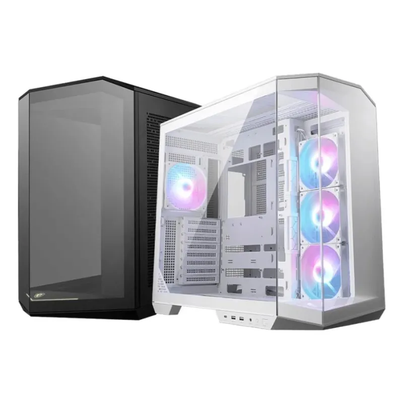 Case-MSI-MAG PANO 100R PZ-MidiTower-Case product features Transparent panel-ATX-MicroATX-MiniITX-Colour White-MAGPANO100RPZWHITE