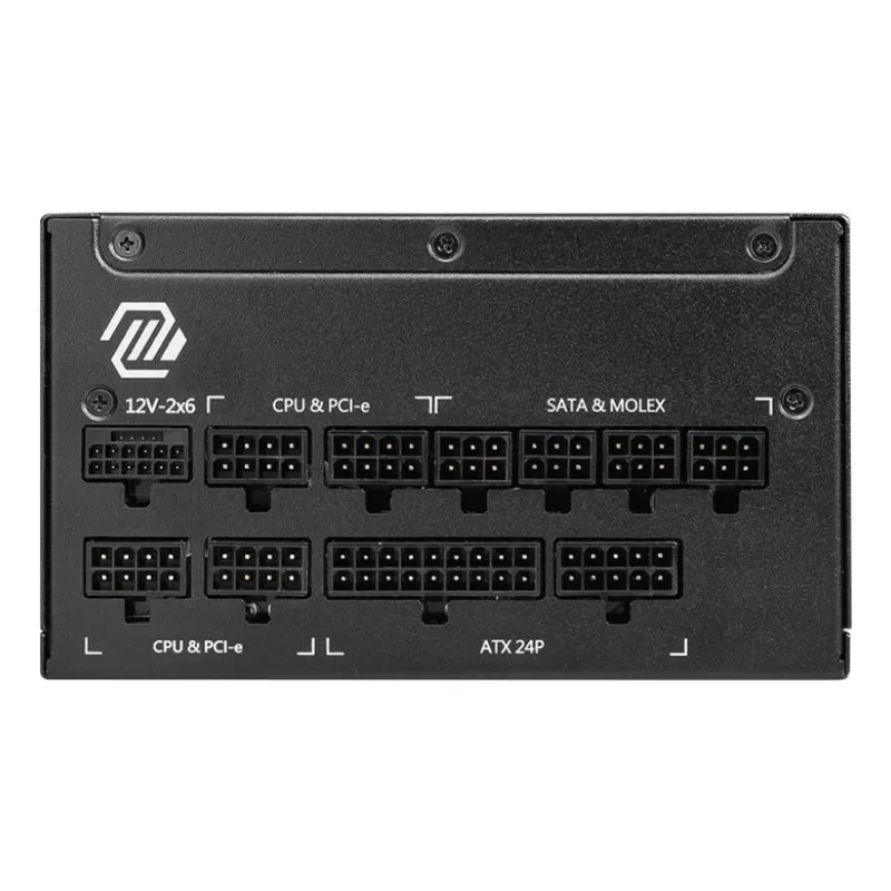 Power Supply-MSI-MAG A1000GL PCIE5 II-ATX 3.1-1000 Watts-Efficiency 80 PLUS GOLD-PFC Active-MAGA1000GLPCIE5II