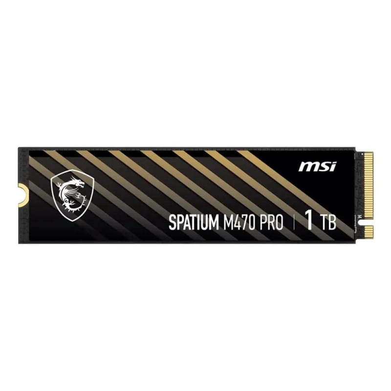 SSD-MSI-SPATIUM M470 PRO-1TB-M.2-PCIe Gen4-NVMe-3D NAND-Write speed 4500 MBytes-sec-Read speed 6000 MBytes-sec-2.15mm-TBW 320