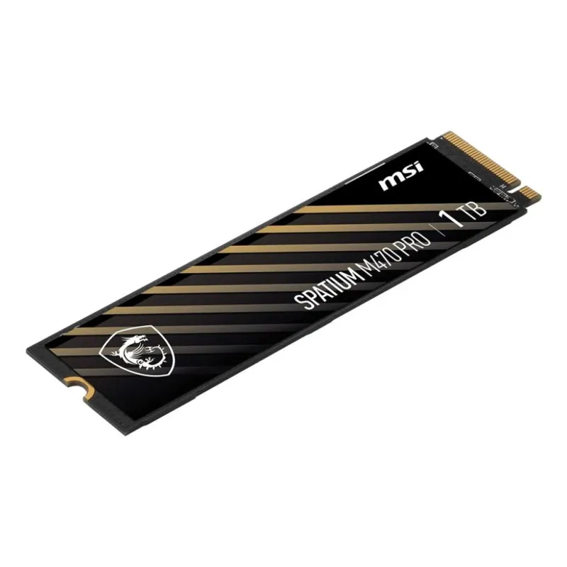SSD-MSI-SPATIUM M470 PRO-1TB-M.2-PCIe Gen4-NVMe-3D NAND-Write speed 4500 MBytes-sec-Read speed 6000 MBytes-sec-2.15mm-TBW 320