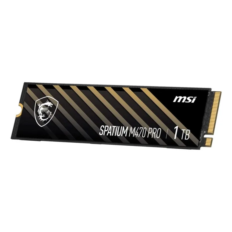 SSD-MSI-SPATIUM M470 PRO-1TB-M.2-PCIe Gen4-NVMe-3D NAND-Write speed 4500 MBytes-sec-Read speed 6000 MBytes-sec-2.15mm-TBW 320