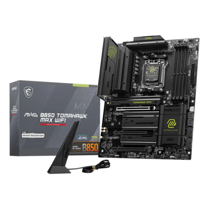 Mainboard-MSI-AMD B850-SAM5-ATX-Memory DDR5-Memory slots 4-3xPCI-Express 16x-4xM.2-1xHDMI-1xAudio-In-1xAudio-Out-4xUSB 2.0-1xUSB